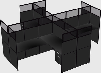 Shared l-shaped cubicles