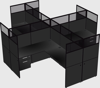 Shared l-shaped cubicles