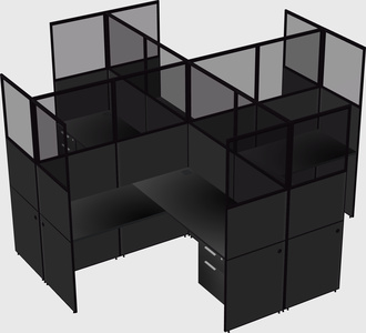 Shared l-shaped cubicles