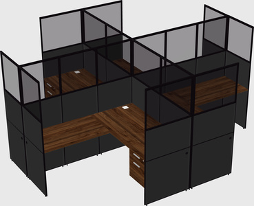 Shared l-shaped cubicles