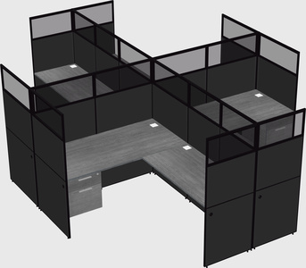 Shared l-shaped cubicles