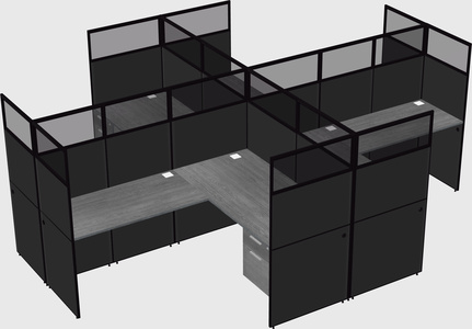 Shared l-shaped cubicles