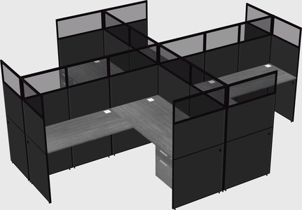 Shared l-shaped cubicles