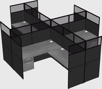 Shared l-shaped cubicles