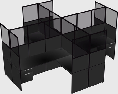 Shared l-shaped cubicles