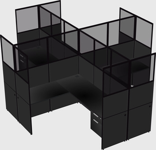 Shared l-shaped cubicles