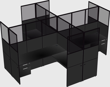 Shared l-shaped cubicles