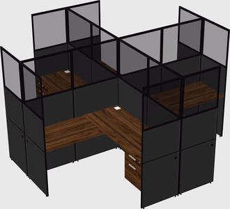Shared l-shaped cubicles