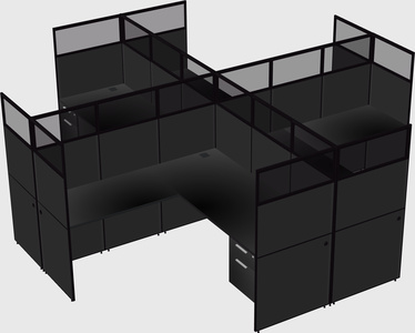Shared l-shaped cubicles