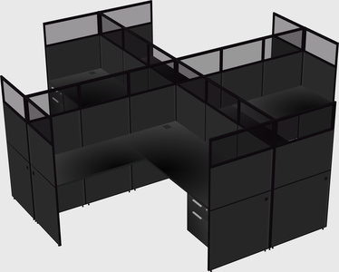 Shared l-shaped cubicles