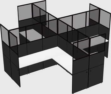Shared l-shaped cubicles