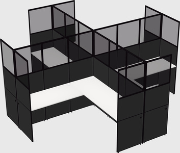 Shared l-shaped cubicles