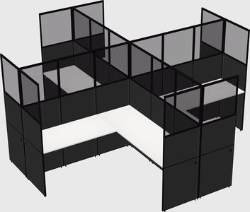 Shared l-shaped cubicles