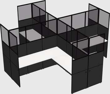 Shared l-shaped cubicles