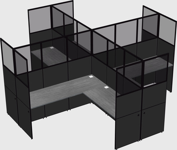 Shared l-shaped cubicles