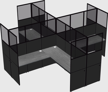 Shared l-shaped cubicles