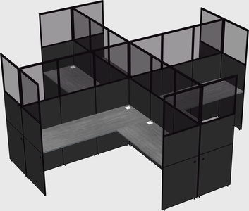 Shared l-shaped cubicles