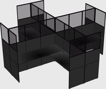 Shared l-shaped cubicles