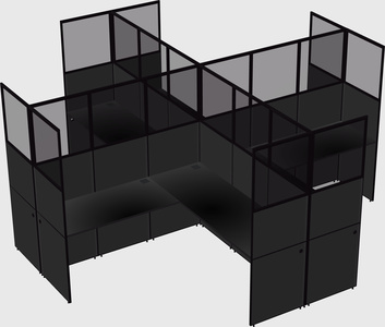 Shared l-shaped cubicles