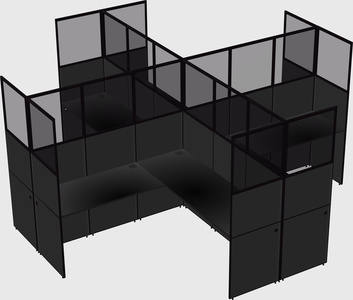 Shared l-shaped cubicles
