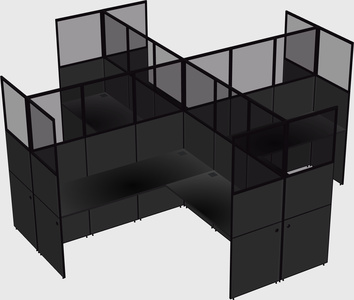 Shared l-shaped cubicles