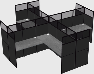 Shared l-shaped cubicles