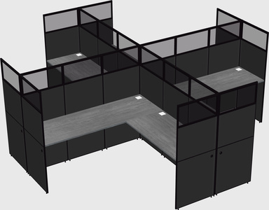 Shared l-shaped cubicles