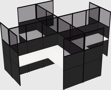 Shared l-shaped cubicles