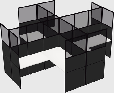 Shared l-shaped cubicles