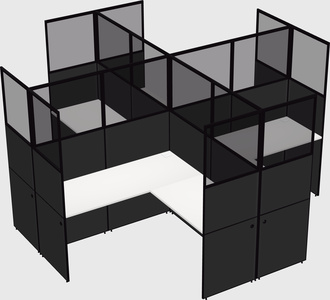 Shared l-shaped cubicles