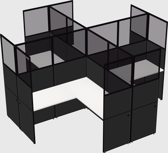 Shared l-shaped cubicles