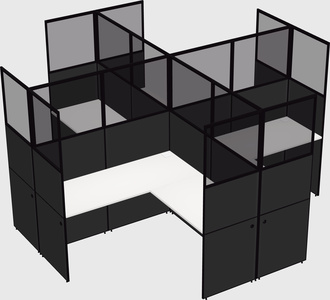 Shared l-shaped cubicles