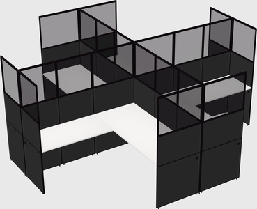 Shared l-shaped cubicles