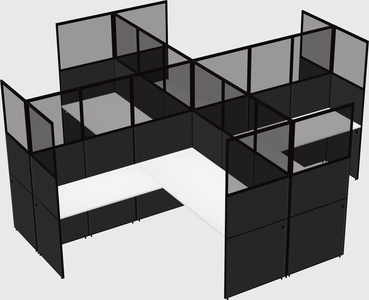 Shared l-shaped cubicles