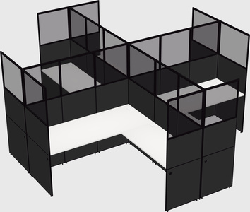 Shared l-shaped cubicles
