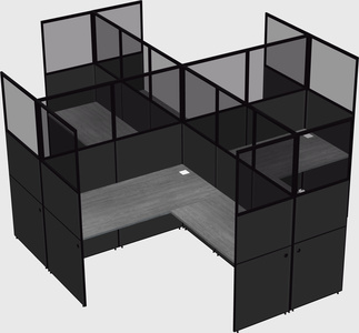 Shared l-shaped cubicles