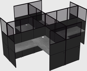 Shared l-shaped cubicles