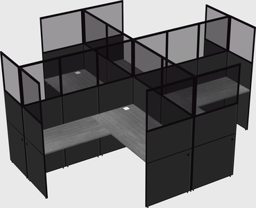 Shared l-shaped cubicles