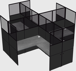 Shared l-shaped cubicles