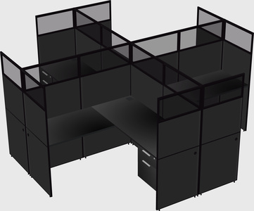 Shared l-shaped cubicles