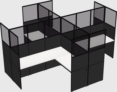 Shared l-shaped cubicles