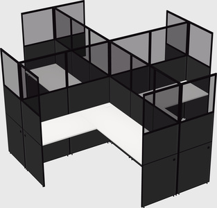 Shared l-shaped cubicles
