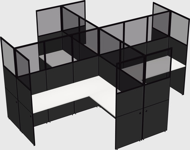 Shared l-shaped cubicles