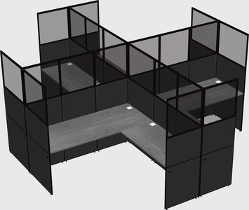 Shared l-shaped cubicles