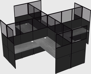 Shared l-shaped cubicles