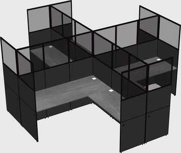 Shared l-shaped cubicles