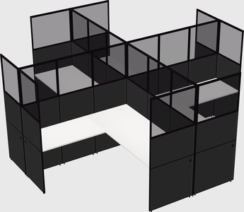Shared l-shaped cubicles
