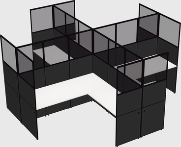 Shared l-shaped cubicles