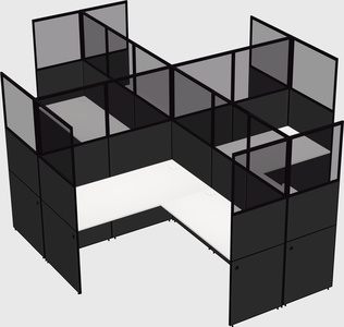 Shared l-shaped cubicles