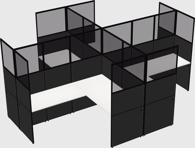 Shared l-shaped cubicles